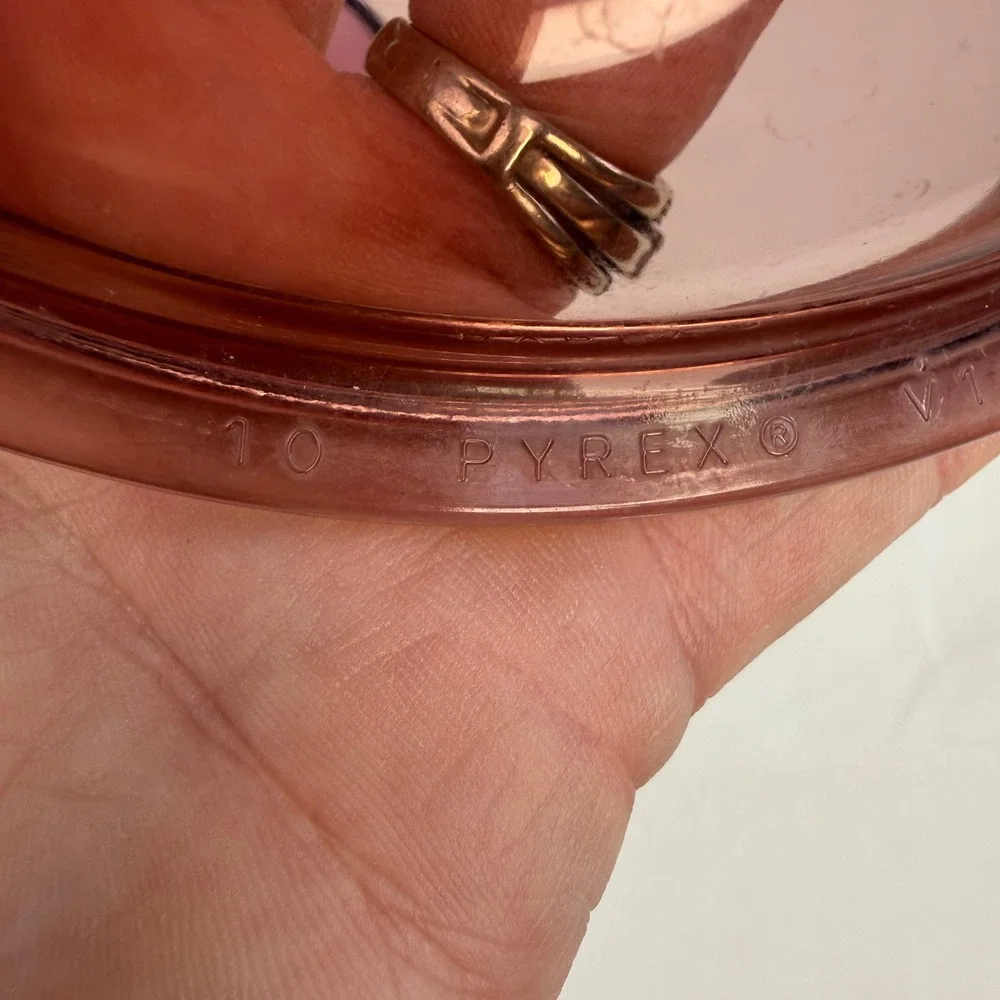 Vision Corning Cranberry Glass Skillet Saucepan with Pyrex V1C Lid Non-Stick